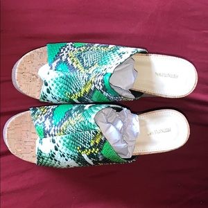 Snake skin mules NEVER BEEN WORN